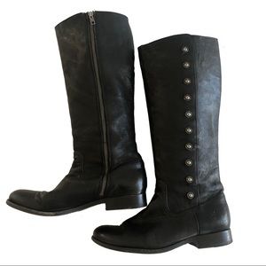 Frye Melissa Military Tall Black #76496 Size 9M